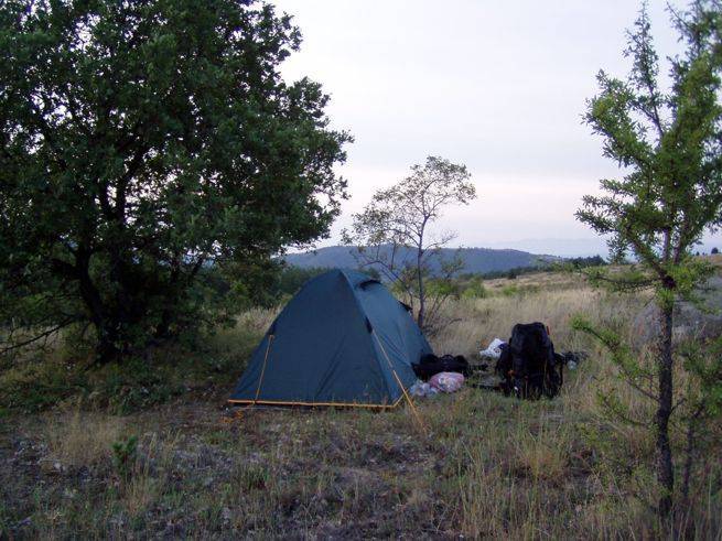 Tábor na zpáteční cestě
